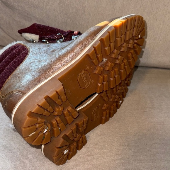 Women's Ankle Boots in Burgundy and Brown - Picture 7 of 14